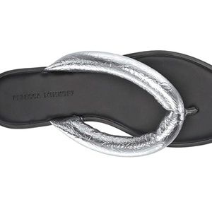 Shoes | New Metallic Silver Flip Flops | Poshmark